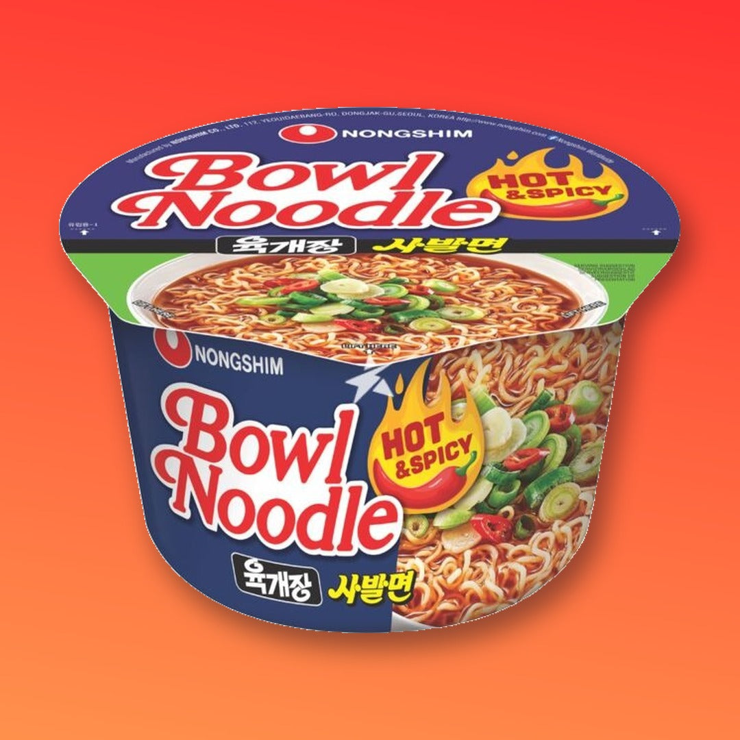 Nongshim Bowl Noodle Soup Hot & Spicy Flavour 100g