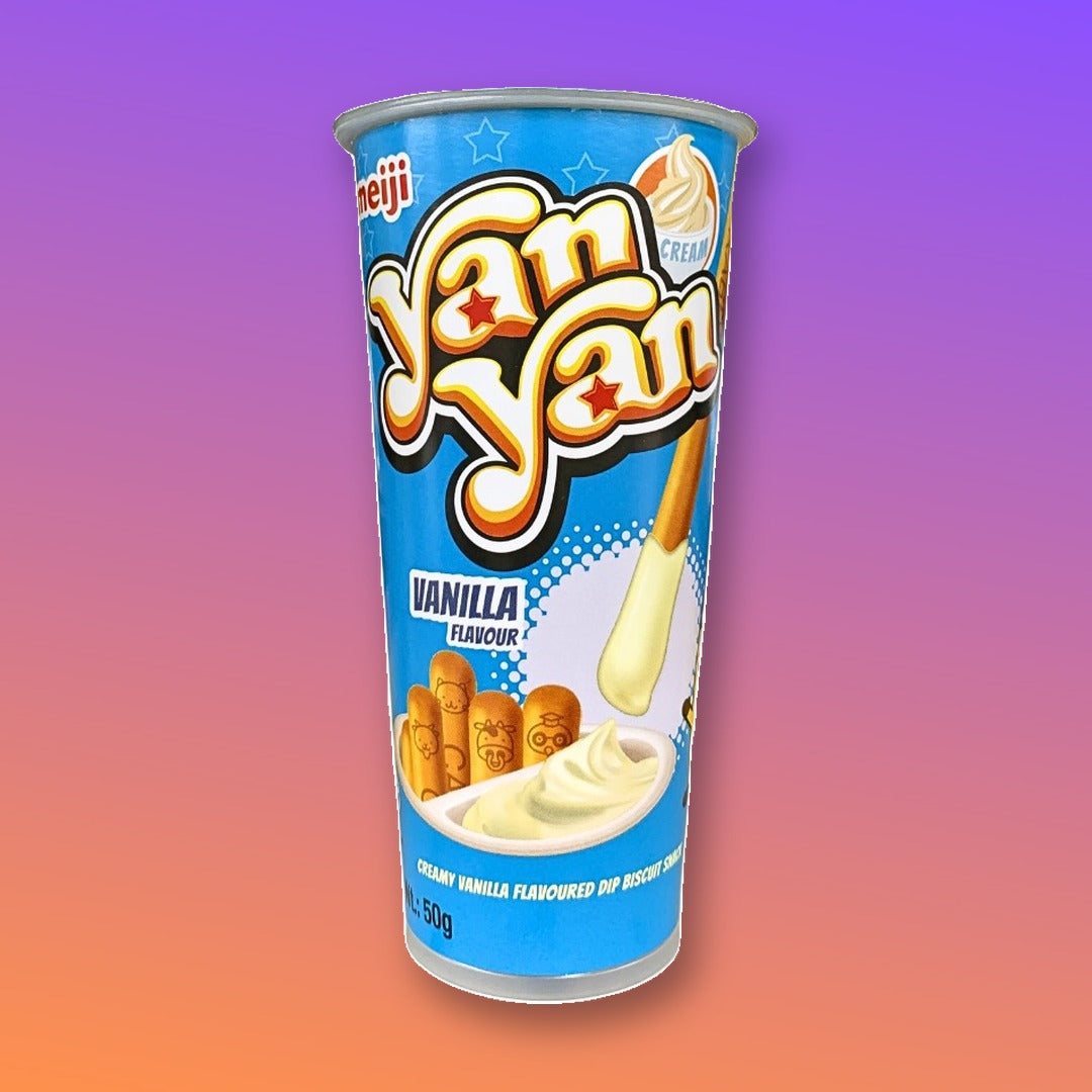 Meiji Yan Yan Creamy Vanilla Flavoured Dip Biscuit Snack 50g