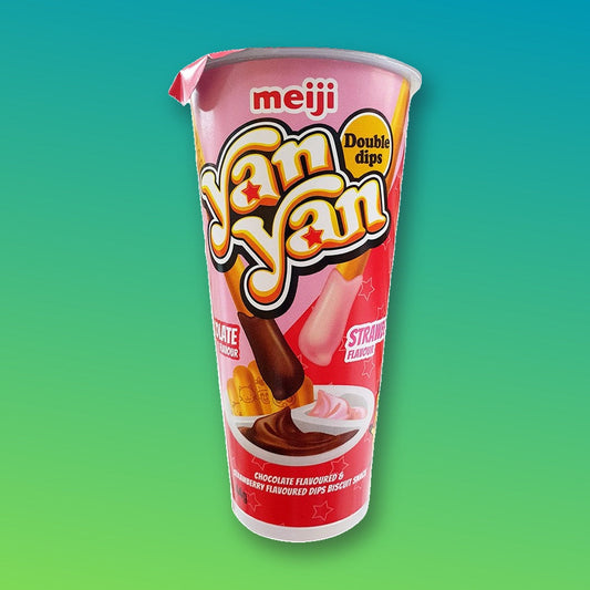 Meiji Yan Yan Double Cream Dip Biscuit Snack (Chocolate & Strawberry) 44g