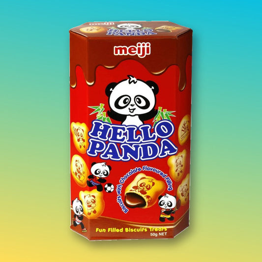Meiji Hello Panda Biscuits with Chocolate Flavoured Filling 50g